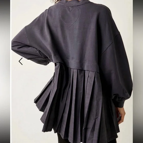 NWOT Free People Eleanor Sweatshirt Top Dress size Medium - Picture 3 of 8